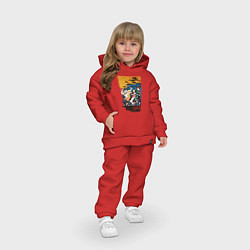 Детский костюм оверсайз Demon Slayer, цвет: красный — фото 2