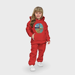 Детский костюм оверсайз Ван Гог Картины, цвет: красный — фото 2