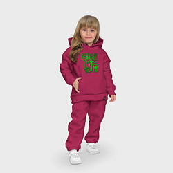 Детский костюм оверсайз GTA Tag GROVE, цвет: маджента — фото 2