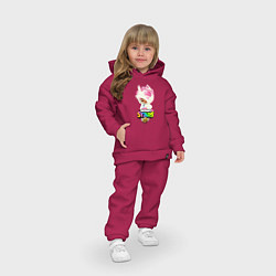 Детский костюм оверсайз B S LEON UNICORN, цвет: маджента — фото 2
