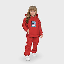 Детский костюм оверсайз Единороги рождаются в декабре, цвет: красный — фото 2