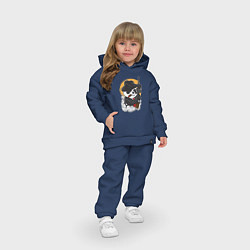 Детский костюм оверсайз Panda Gangster, цвет: тёмно-синий — фото 2