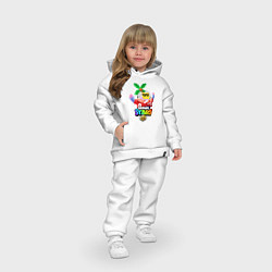Детский костюм оверсайз BRAWL STARS SPROUT TROPICAL, цвет: белый — фото 2