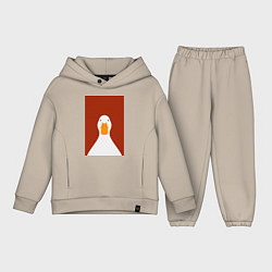 Детский костюм оверсайз Утка, цвет: миндальный