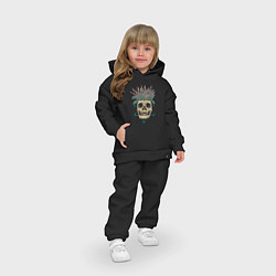 Детский костюм оверсайз Череп Моргенштерна, цвет: черный — фото 2