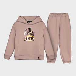 Детский костюм оверсайз LeBron - Lakers, цвет: пыльно-розовый