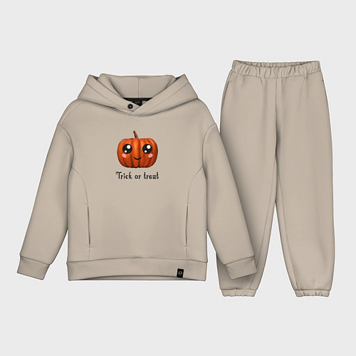 Детский костюм оверсайз Halloween pumpkin / Миндальный – фото 1