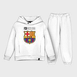 Детский костюм оверсайз Barcelona FC, цвет: белый