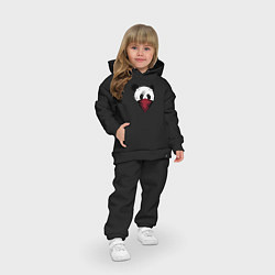Детский костюм оверсайз Панда со шрамом, цвет: черный — фото 2