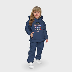 Детский костюм оверсайз BTS BT21, цвет: тёмно-синий — фото 2