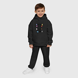 Детский костюм оверсайз BTS BT21, цвет: черный — фото 2