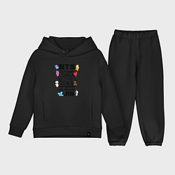 Детский костюм оверсайз BTS BT21, цвет: черный