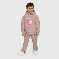 Детский костюм оверсайз AMONG US - МИЛОТА, цвет: пыльно-розовый — фото 2
