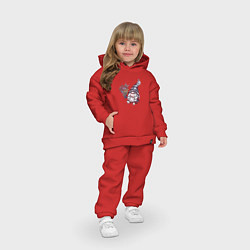 Детский костюм оверсайз Девочка-гном, цвет: красный — фото 2