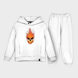 Детский костюм оверсайз Fire flame skull