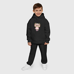 Детский костюм оверсайз Модная малышка совушка, цвет: черный — фото 2