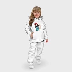 Детский костюм оверсайз Медсестра В Маске Ретро, цвет: белый — фото 2