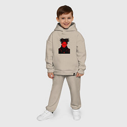 Детский костюм оверсайз Кровь Чосо Магическая Битва, цвет: миндальный — фото 2