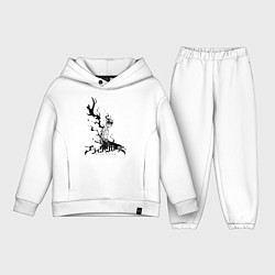 Детский костюм оверсайз Черный Аста Черный Клевер, цвет: белый