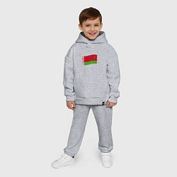 Детский костюм оверсайз Флаг - Беларусь, цвет: меланж — фото 2