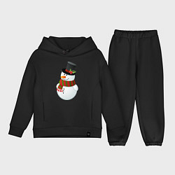 Детский костюм оверсайз Снеговик, цвет: черный