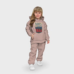 Детский костюм оверсайз 100% мужик, цвет: пыльно-розовый — фото 2