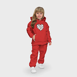 Детский костюм оверсайз Сердце Волейбола, цвет: красный — фото 2