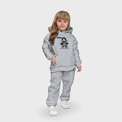 Детский костюм оверсайз Эйс, Луффи и Сабо - Братство ASL, цвет: меланж — фото 2