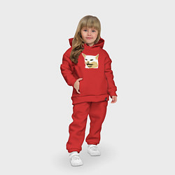 Детский костюм оверсайз Кот Смадж Мем, цвет: красный — фото 2