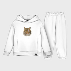 Детский костюм оверсайз Тигр, цвет: белый