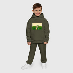 Детский костюм оверсайз Mario Coins, цвет: хаки — фото 2