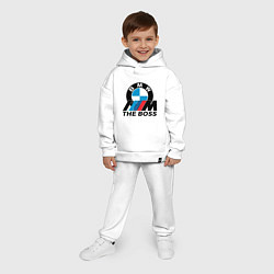 Детский костюм оверсайз BMW BOSS, цвет: белый — фото 2