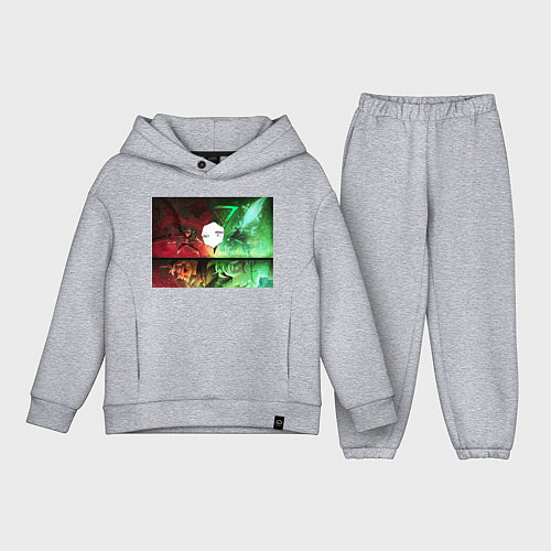 Детский костюм оверсайз Аста и Юно Черный Клевер Манга / Меланж – фото 1