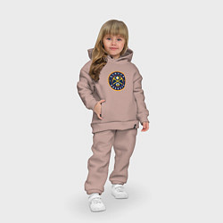 Детский костюм оверсайз Денвер Наггетс логотип, цвет: пыльно-розовый — фото 2