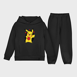 Детский костюм оверсайз ПИКАЧУ И СЕРДЕЧКО POKENON PIKACHU LOVE, цвет: черный
