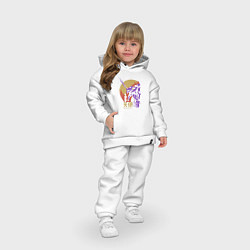 Детский костюм оверсайз Евангелион 01, цвет: белый — фото 2