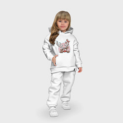 Детский костюм оверсайз Новогодний оленёнок 2022, цвет: белый — фото 2