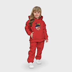 Детский костюм оверсайз JOJOS BIZARRE ADVENTURE, ГЛАВНЫЙ ГЕРОЙ, цвет: красный — фото 2
