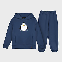 Детский костюм оверсайз Глазастый пингвин, цвет: тёмно-синий