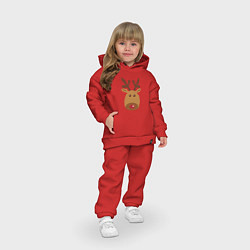 Детский костюм оверсайз Олень 2022, цвет: красный — фото 2