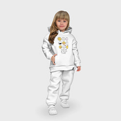 Детский костюм оверсайз Have a fun time - emoji, цвет: белый — фото 2
