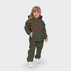 Детский костюм оверсайз 30 Seconds to Mars рок, цвет: хаки — фото 2