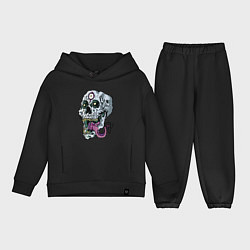 Детский костюм оверсайз Art skull 2022, цвет: черный