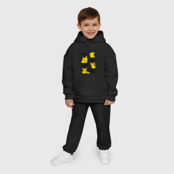 Детский костюм оверсайз Пика Пика Пикачу Pikachu, цвет: черный — фото 2