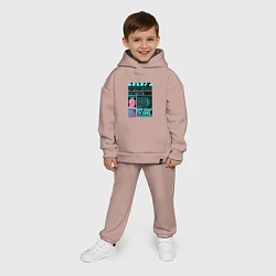 Детский костюм оверсайз Pepega и мемы Пиксель арт, цвет: пыльно-розовый — фото 2