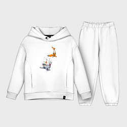 Детский костюм оверсайз Художник так видит, цвет: белый