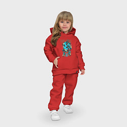 Детский костюм оверсайз Лапша китайская с палочками, цвет: красный — фото 2