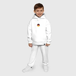 Детский костюм оверсайз Футбол Германия, цвет: белый — фото 2