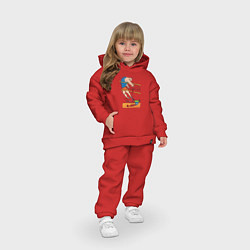 Детский костюм оверсайз Мощный волейбольный удар, цвет: красный — фото 2