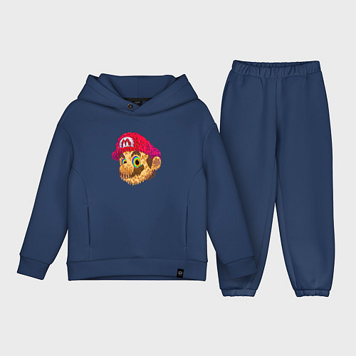 Детский костюм оверсайз Super Mario Sketch Nintendo / Тёмно-синий – фото 1